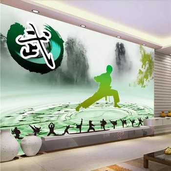 обои wellyu на заказ 3d фреска обои новый китайский стиль китайские боевые искусства ТВ фон настенная декоративная живопись 3D обои