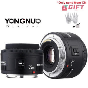 Объектив Yongnuo 35mm YN35mm F2.0 Широкоугольный объектив с Фиксированным/Основным Автофокусом для Canon 600d 60d 5DII 5D 500D 400D 650D 600D 450D