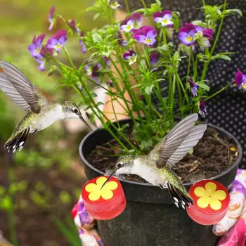 Однотонная привлекательная кормушка для птиц в форме красивого цветка Портативная кормушка для колибри Прочная для подарков