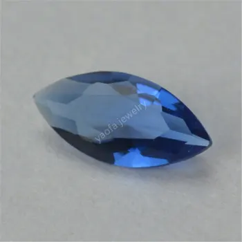 Оптовая продажа 1,5x3 ~ 8x16 мм 5A темно-синего цвета в форме Маркизы, стеклянные драгоценные камни, россыпь синтетических стеклянных бусин для ювелирных изделий