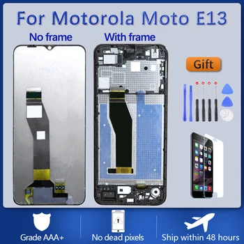 Оригинал 6,5 дюймов для Motorola Moto E13 ЖК-дисплей с сенсорной панелью Digiziter в сборе для Motorola Moto E13 LCD с рамкой