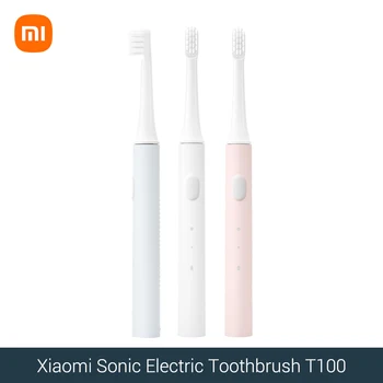 Оригинальная электрическая зубная щетка Xiaomi T100 Mijia IPX7 водонепроницаемая перезаряжаемая ультразвуковая зубная щетка