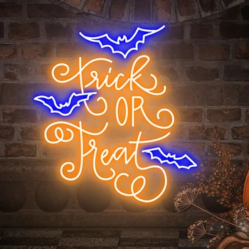 Оригинальное настенное художественное украшение на Хэллоуин, неоновая вывеска на заказ, неоновые вывески для спальни, неоновые огни для дома, Акриловый декор