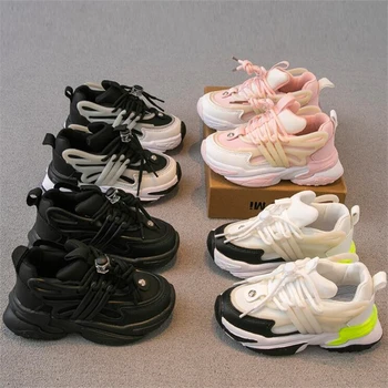 Осенние дышащие детские кроссовки, детская повседневная обувь, спортивная обувь для маленьких мальчиков и девочек