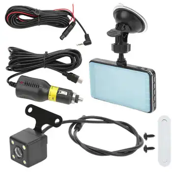 Передняя и задняя двухобъективная приборная панель с камерой 1080P для записи вождения автомобиля для обеспечения безопасности вождения