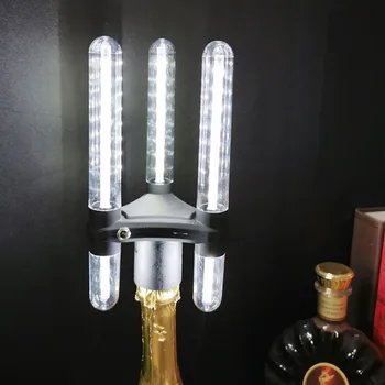 Перезаряжаемый светодиодный бенгальский огонь, мигающая палочка, Топпер для бутылки шампанского, Глорификатор, Светодиодная стробоскопическая палочка для бара, ночного клуба, декора вечеринки