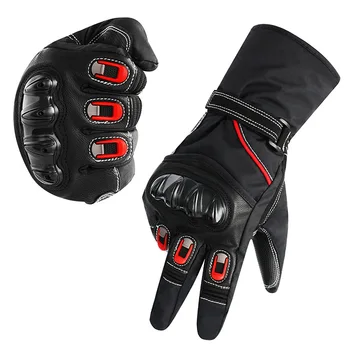 Перчатки для мотогонок, зимние нескользящие перчатки с сенсорным экраном на весь палец для езды на велосипеде, пеших прогулок на мотоцикле