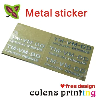 печать металлической этикетки на заказ, металлическая бирка с логотипом, серебристый или золотой цвет, свободный дизайн.