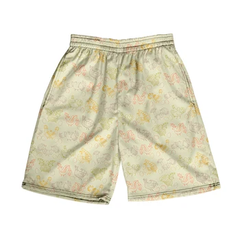 Пляжные шорты Мужская и женская одежда с цифровой 3D печатью повседневные шорты Модный тренд пара брюк 17