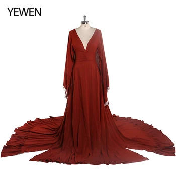 Пляжный вечерний халат С длинными расклешенными рукавами и эластичной талией, женское платье для фотосессии, Реквизит для фотосъемки YEWEN YD211020