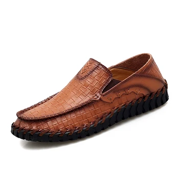 Повседневная обувь для мужчин, модная брендовая дизайнерская мужская обувь, весенне-осенняя модная мужская кожаная обувь, мужские кроссовки-мокасины