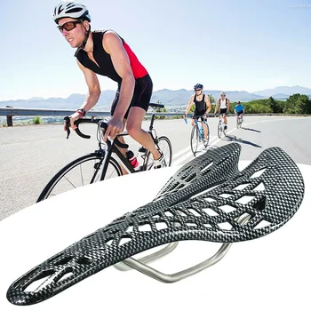 Подушка с рисунком из углеродного волокна Delysia King для велосипедного сиденья