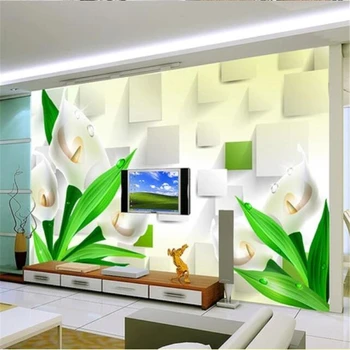 Пользовательские обои 3D фрески мечтательная лилия ТВ фон стены papel de parede гостиная спальня декоративная живопись 3d обои