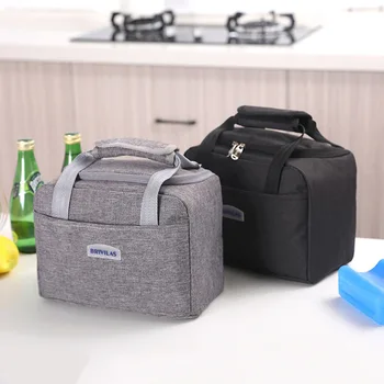 Портативная сумка для ланча, Новый термоизолированный Ланч-бокс, сумка-холодильник, сумка для Бенто, Контейнер для ужина, Сумки для хранения школьных продуктов
