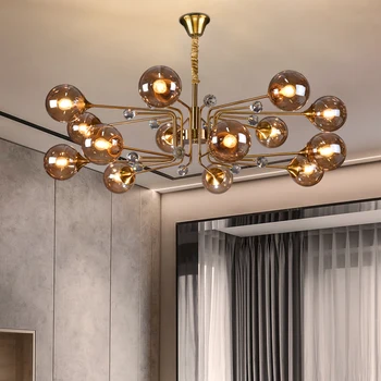 Потолочная люстра Nordic LED для гостиной, спальни, столовой, кухни, Потолочные подвесные светильники в ретро-дизайне, Подвесной светильник E27