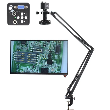 Промышленный видеомикроскоп 13MP 1080P VGA с 130-кратным зумом, объектив C байонетом для получения цифровых изображений, ремонт телефонов, пайка