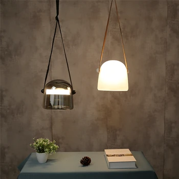 Простые дизайнерские подвесные светильники в постмодернистском стиле, креативный стеклянный подвесной светильник, декор для бара, ресторана, столовой, Светодиодный подвесной светильник