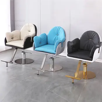 Простые модные парикмахерские кресла, современная мебель для салона красоты, профессиональное парикмахерское кресло, подъемное и вращающееся кресло для салона красоты