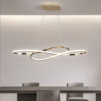 Процесс нанесения покрытия Bosmos Люстра с золотым блеском Подвесной светильник СВЕТОДИОДНЫЙ потолочный подвесной светильник для столовой кухни гостиной спальни искусство