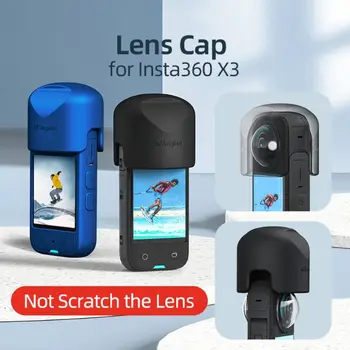 Пылезащитная крышка объектива, защитный чехол для Insta360 X3, силиконовый защитный чехол, защита от царапин, аксессуары для панорамной экшн-камеры