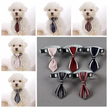 Регулируемый галстук для собак с колокольчиком, Официальный галстук для ухода за собакой и кошкой, Удобный Костюм для собак, Смокинг, Галстуки-бабочки, Аксессуары для костюмов домашних животных