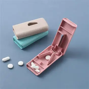 Резак для лекарств, портативный пластиковый резак для лекарств, креативный разделитель для таблеток, резак для лекарств, маленькие футляры для домашней медицины, коробки