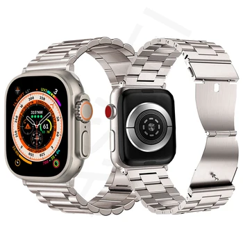 Ремешок для Apple Watch Ultra 49 мм Ремешок из нержавеющей стали для apple watch iwatch 8/7/6/5/4/3/ Ultra SE 45 мм 44 мм 41 мм 40 мм 42 мм ремешок