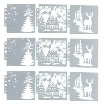 Рождественские Трафареты Декоративный Привлекательный настенный Трафарет для скрапбукинга для рукоделия