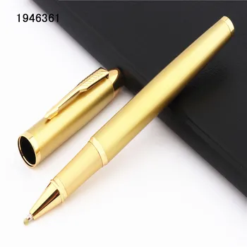 Роскошное качество 8007 Золотая деловая офисная ручка-роллер со средним кончиком, новые подарочные ручки в стиле школьного учителя и ученика