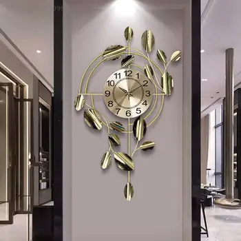 Роскошные Цифровые Настенные Часы Дизайн Цифровой Фрески Золотые Креативные Стильные Настенные Часы Современные Reloj De Pared Украшения Комнаты AB50WC