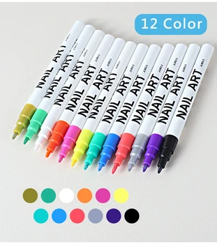 Ручка для рисования нейл-арта Ручка для граффити, Цветочная ручка, крючок, Линейная ручка, Ручная роспись ногтей, Школьные канцелярские принадлежности оптом