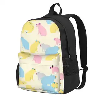 Рюкзак с красочным рисунком из капибары для школьника, сумка для ноутбука, Морская свинка, Забавный дизайн в виде капибары
