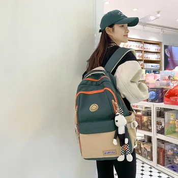 Рюкзак через плечо Унисекс, повседневный однотонный рюкзак для пеших прогулок, спортивная школьная сумка на открытом воздухе, рюкзак для ноутбука большой емкости