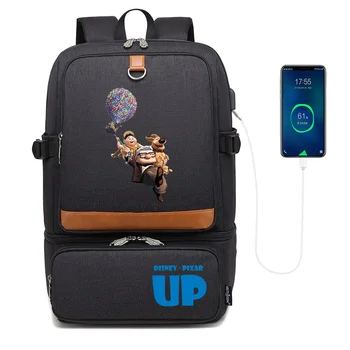 Рюкзаки Disney Movie Up, сумки для ноутбуков, Изолированное отделение, USB-порт, водонепроницаемая сумка-холодильник, Школьная сумка для ланча для пикника.