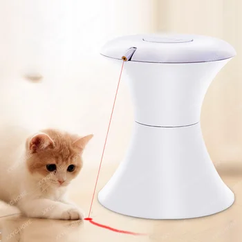 Свето-теневая мышь Deluxe с 4 скоростями вращения на 360 градусов, игрушка-дразнилка для кошек, электрические игрушки для домашних животных, игрушки для собак, жевательные резинки