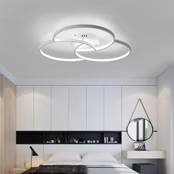 Светодиодный потолочный светильник для современной спальни, столовой, гостиной, Светодиодный потолочный светильник для дома в скандинавском стиле, Потолочные светильники Белый, черный