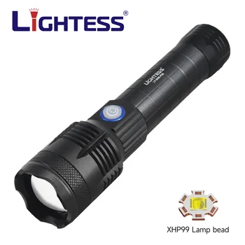 Светодиодный фонарик XHP99, USB Перезаряжаемый фонарик, фонарь с зумом 18650, Охотничья лампа 5 моделей