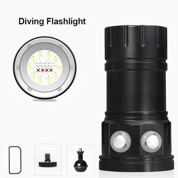 Светодиодный фонарик для дайвинга, фотография, заполняющий свет, красный, голубой, свет для дайвинга, мощное подводное осветительное оборудование