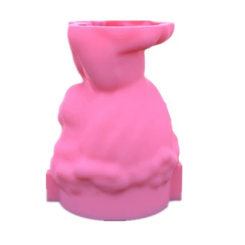 Силиконовая форма 3D Милая девушка, форма для цветочного горшка, Поделки ручной работы, Гипсовая свеча, кристалл, Эпоксидная смола, форма для декораций
