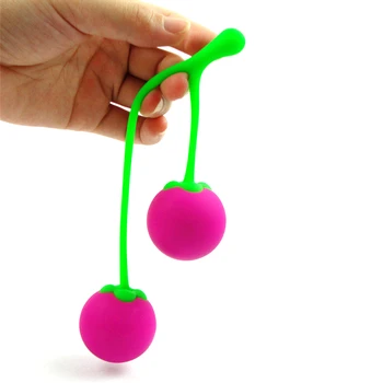 Силиконовый умный мяч, женский вишневый мяч Кегеля, вагинальные тугие упражнения, шарики для вагины Smart Love, секс-игрушки для женской мастурбации