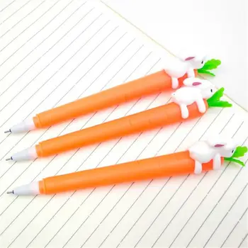 Симпатичная Креативная Нейтральная Черная ручка Канцелярские Принадлежности Морковь Кролик Ручка для вывески Мультяшные гелевые ручки