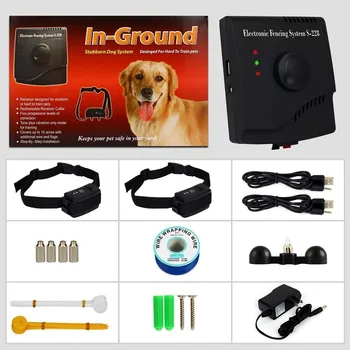 Система электрического ограждения для домашних собак Водонепроницаемый Перезаряжаемый Тренировочный ошейник для собак с электрическим током Принадлежности для собак для 1, 2 или 3 собак