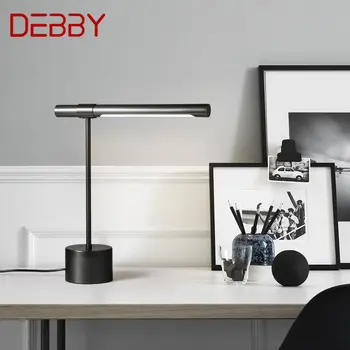 Современная латунная настольная лампа DEBBY, креативный простой черный прикроватный светильник для украшения дома, гостиной, спальни