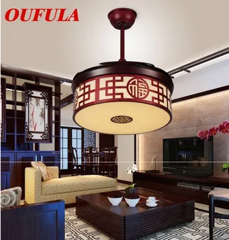 Современные потолочные вентиляторы OUFULA с невидимым пультом дистанционного управления для дома, гостиной, спальни, ресторана