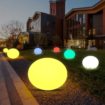 Современный белый газонный светильник TEMAR Водонепроницаемый IP65 Наружный круглый светодиодный 16 цветов для украшения сада и парка