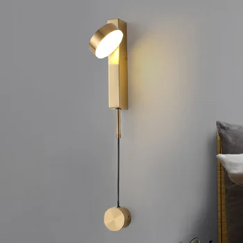 Современный минималистичный золотой / черный светодиодный настенный светильник прикроватные бра для спальни светильники для коридора лампа для прохода кабинет балконные светильники