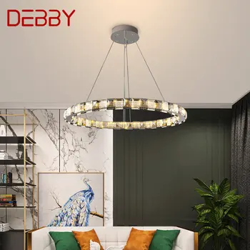 Современный хрустальный подвесной светильник TEMAR с круглыми кольцами, Креативная роскошная Люстра для гостиной, столовой, спальни