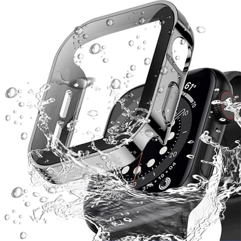 Стекло + крышка для Apple watch Case 49 мм 45 мм 41 мм 44 мм 40 мм Закаленная Защитная Пленка для Экрана аксессуары iWatch Series Ultra 8 7 6 5 4 SE