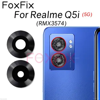 Стеклянный объектив камеры заднего вида для Realme Q5i 5G заменен клейкой наклейкой RMX3574
