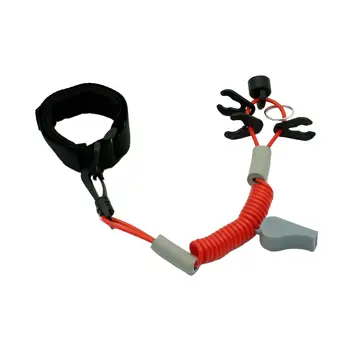 Страховочный шнур для запуска и отключения подвесного лодочного двигателя со свистком, веревка для аварийного воспламенения